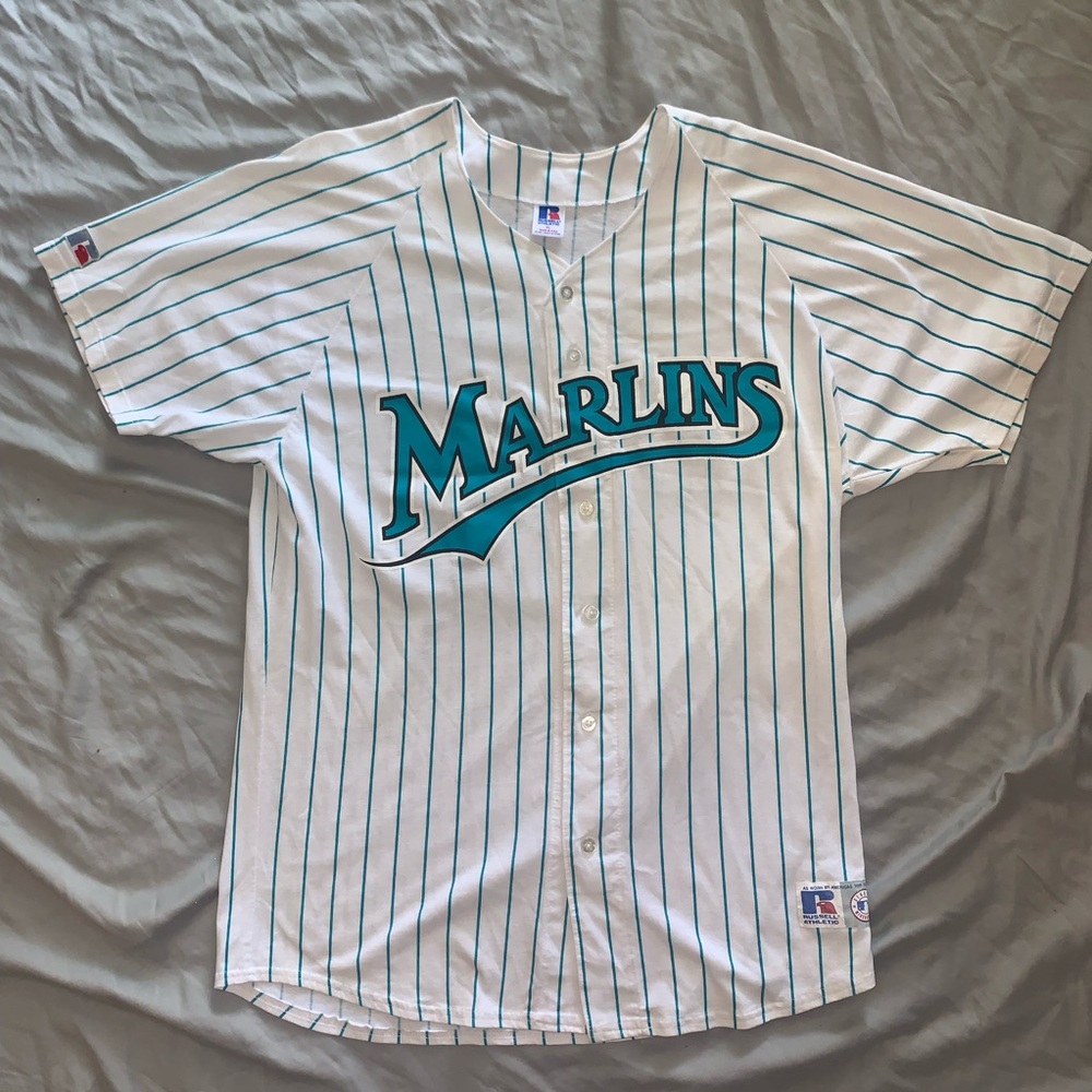 Vintage Marlins Russell Athletic baseball jersey
